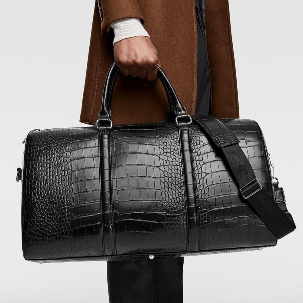 The CrocCrest Leather Duffle Bag